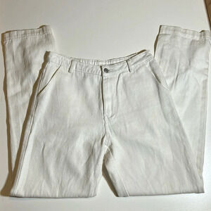 Beige Botany White High Waisted Straight Leg Jeans Sz S C10
